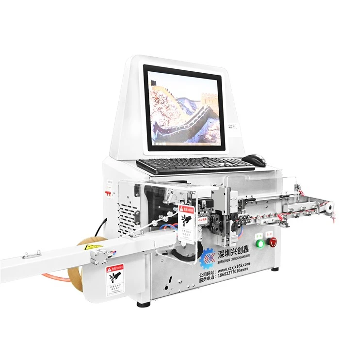 Automatic Wire Cutting Stripping And Number Tube Thermal Printer Printing Threading Machine